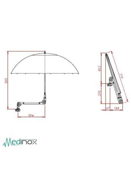 Parasol silla ruedas