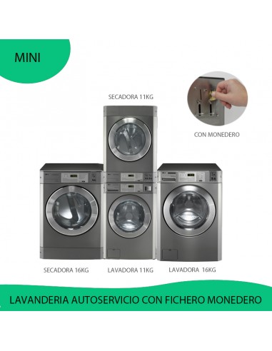 Kit Lavanderia Autoservicio Mini con Monedero