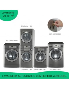 Kit Lavanderia Autoservicio 20 - 30 m² MONEDERO