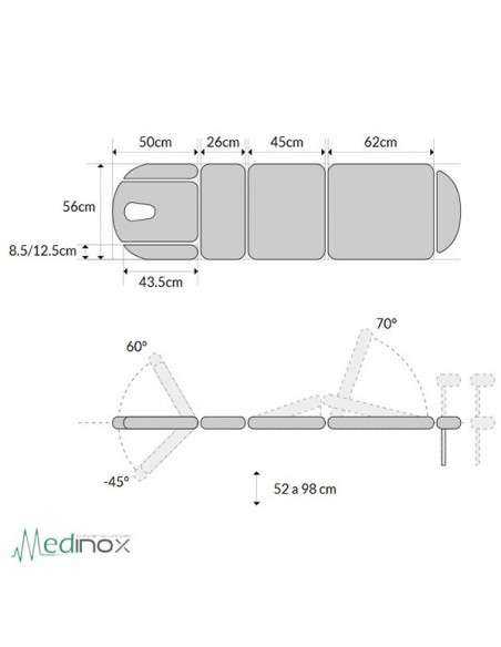 Camilla osteopatía de 9 secciones MSCH0197R