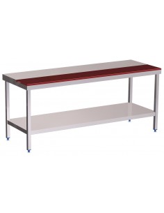 Mesa Acero Inoxidable Roja/Blanca FS0712 2