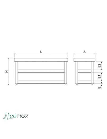 Banco Vestuario inoxidable FS084202