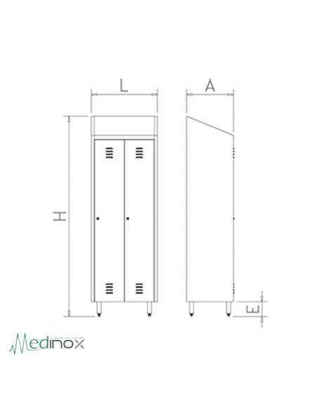 Taquillas vestuarios Inoxidable FS081412