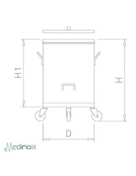 Cubos de basura en Inoxidable FS486004