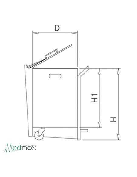 Cubo basura Inoxidable a pedal FS486006