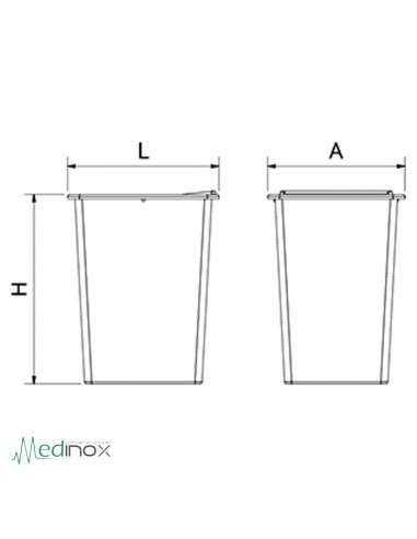 Contenedor reciclaje profesional FS486066 Contenedor reciclaje profesional FS486066