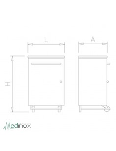 Papelera inoxidable industrial FS486070 2