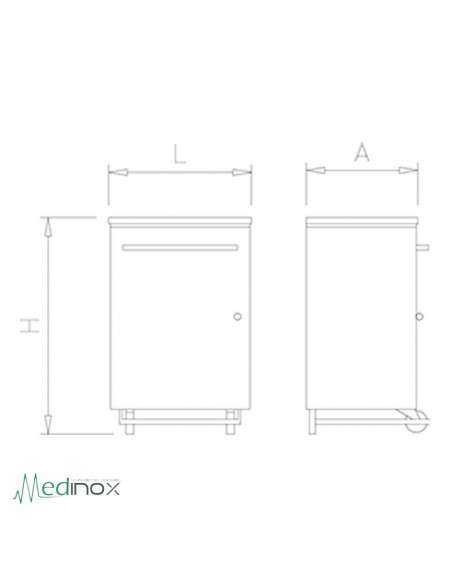 Papelera inoxidable industrial FS486070