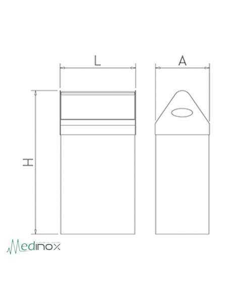 Papelera basculante inoxidable FS080604