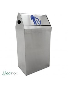 Papelera basculante inoxidable FS080604