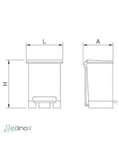 Papelera de plástico FS486072 2