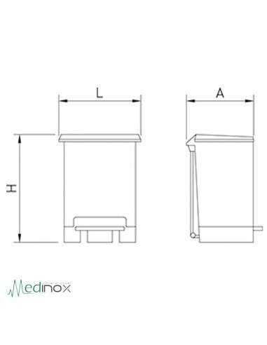 Papelera de plástico FS486072