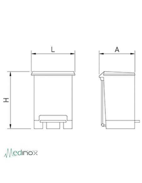 Papelera de plástico FS486072