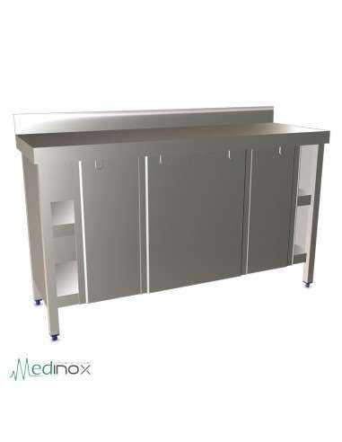 Mesa con Puertas Correderas INOX FS073802