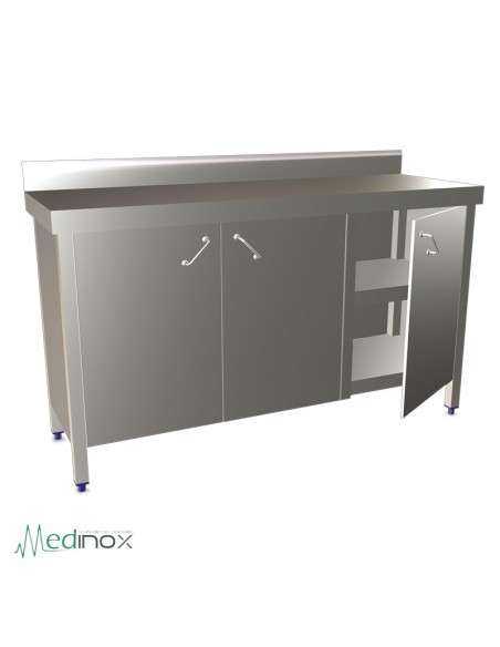 Mesa Inoxidable puertas abatibles FS074002