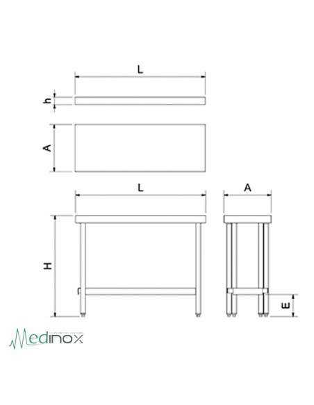 Mesa plegable INOX FS075804