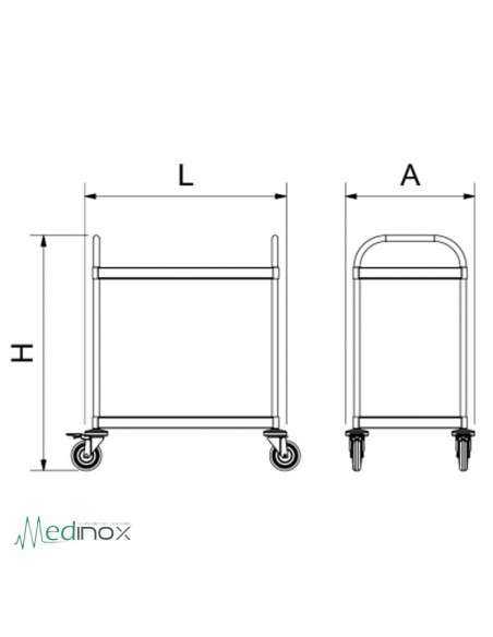 Carrito de Inoxidable FS076002