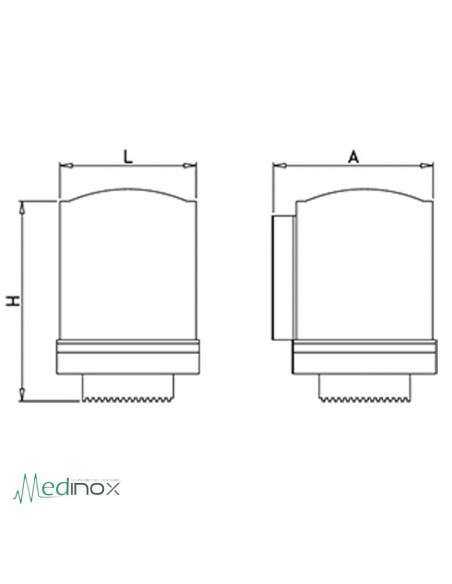 Dispensador papel mecha INOX FS460208