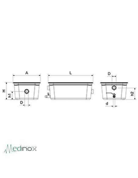 Separador grasas portatil INOX FS057202