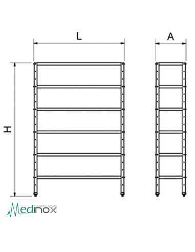 Estanteria acero inoxidable FSESTANTECOMPOSICION6